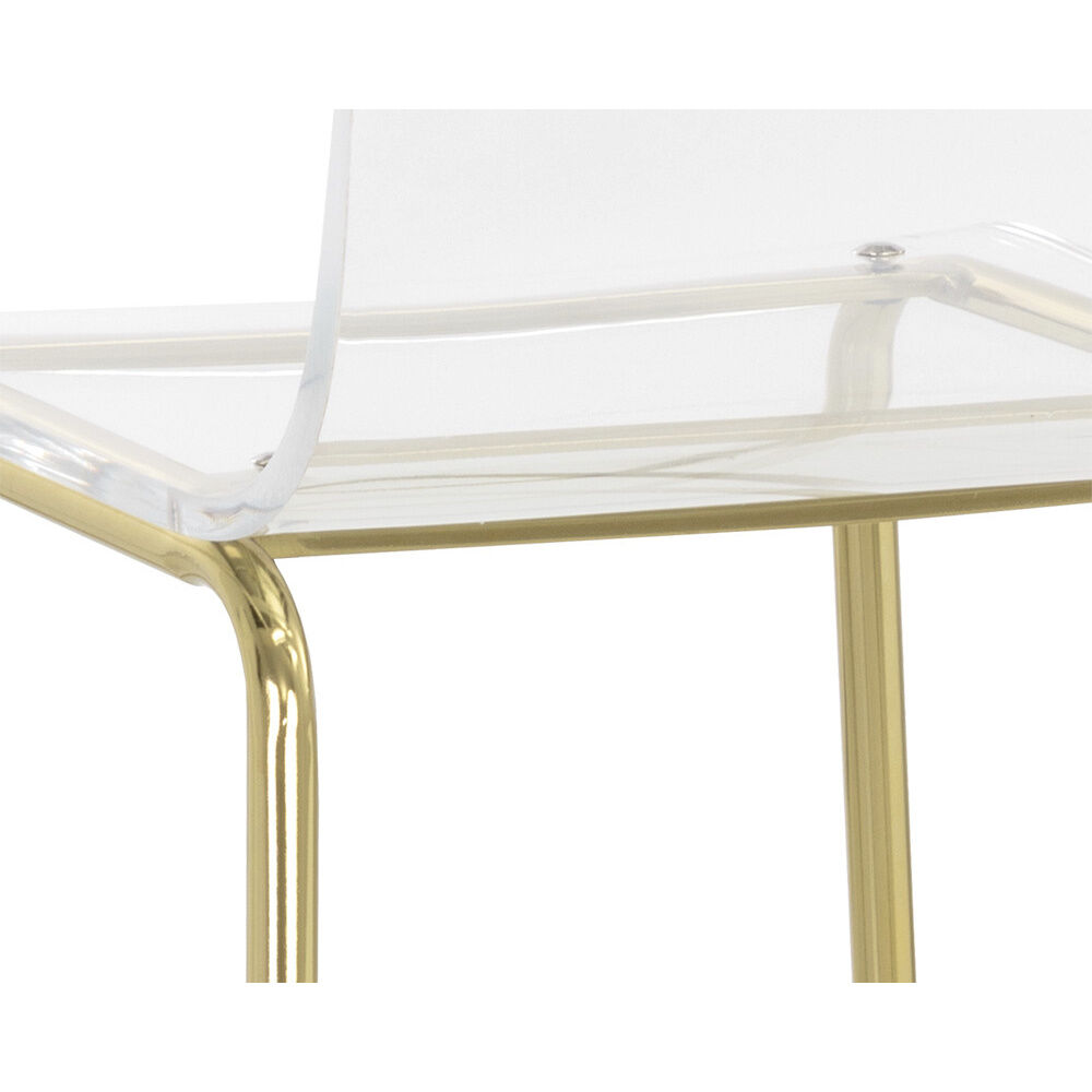 Ria 34.75 inch Clear / Gold Counter Stool
